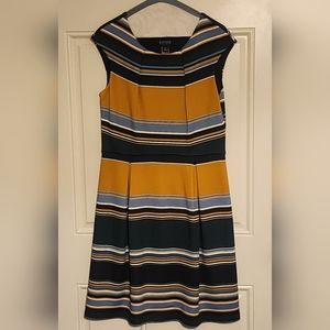 Size 10, Sleeveless Multi Color Enfocus Studio Knee Length Dress